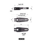 Originale AGFRC HSS16AG 25T braccio in alluminio clampaggio 31mm lunghezza clacson per 1/10 scala RC auto sterzo